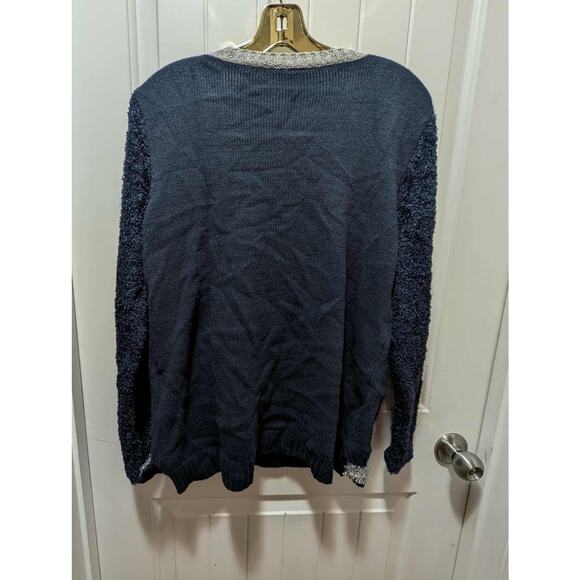 Holiday Time Light-Up Penguin Blue Ugly Christmas Sweater Size M (8-10) CHILL’N - Picture 9 of 14